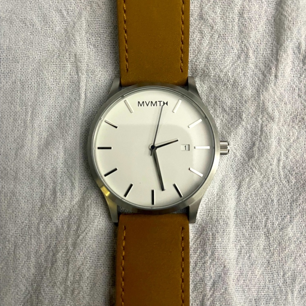 MVMT Classic White Tan 45MM Watch